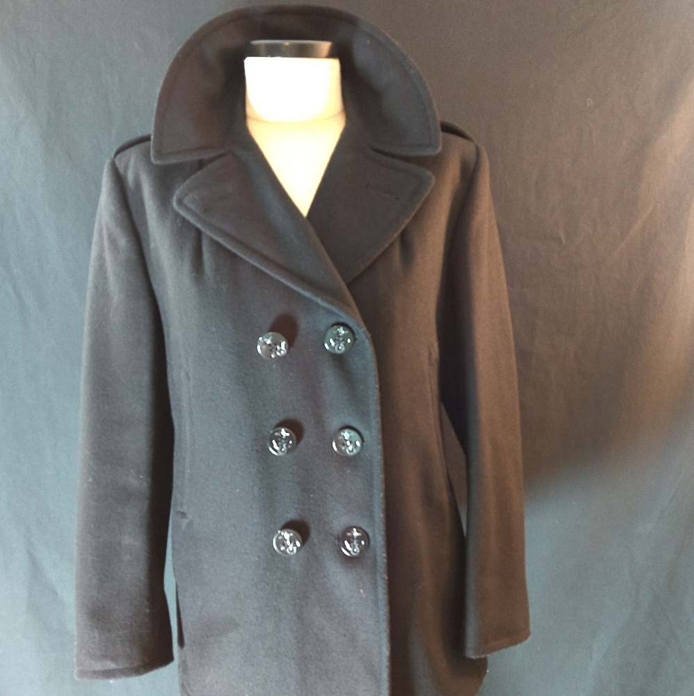 Sterlingwear Authentic Peacoat, black, sz 14R